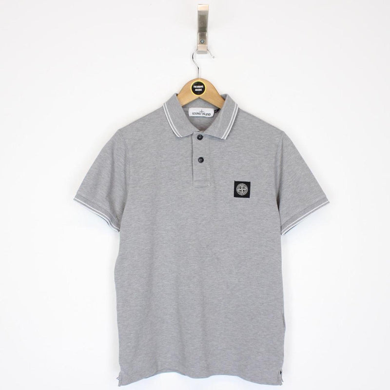 Stone Island Grey Short Sleeve Compass Polo Shirt