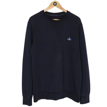 Vivienne Westwood Navy Blue Crew Neck Orb Sweatshirt