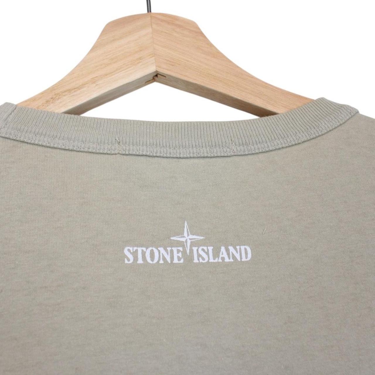 Stone Island AW 2019 Beige Short Sleeve Cotton Logo Print T-Shirt