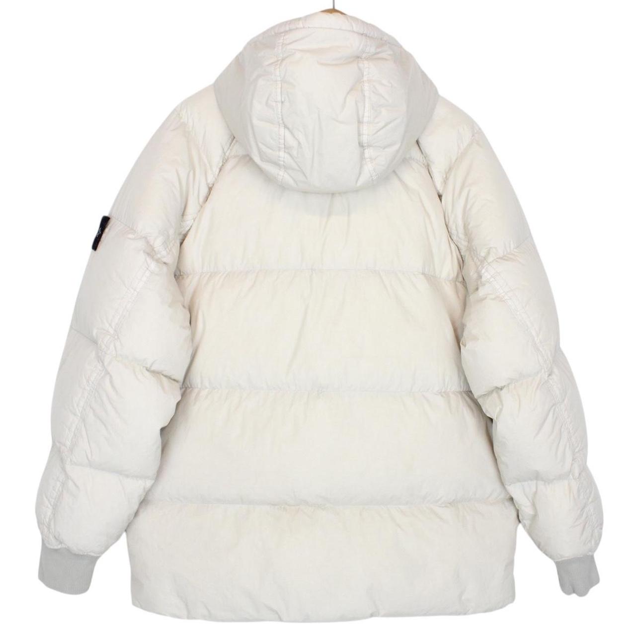 Stone Island AW 2023 Beige Garment Dyed Crinkle Reps R-NY Down Puffer Jacket
