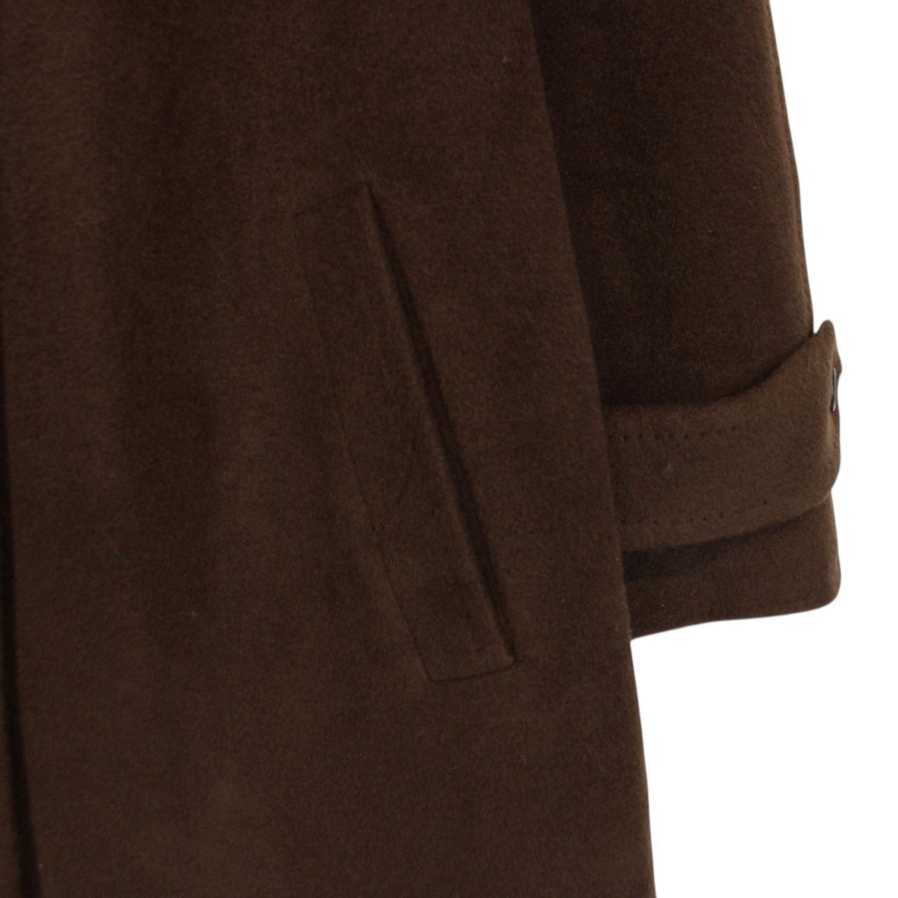 Vintage Burberry London Brown Virgin Wool Coat