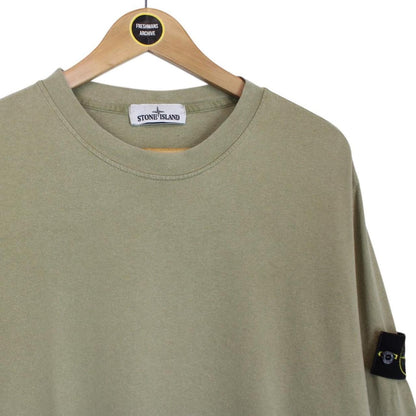 Stone Island Green Long Sleeve Compass Badge T-Shirt