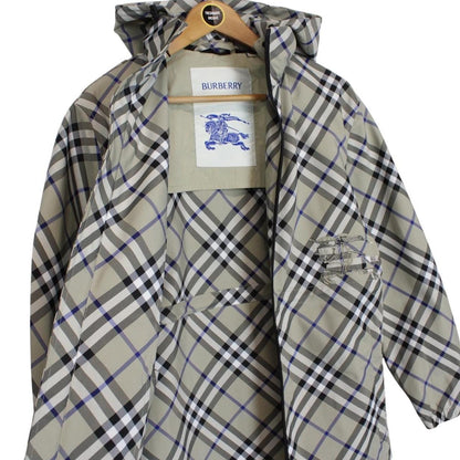 Burberry Grey Full Zip Nova Check Hooded Jacket