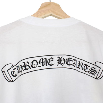 Chrome Hearts white pocket t-shirt with logo print and cotton material.