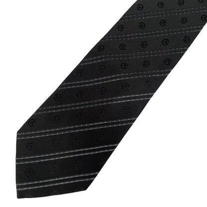 Giorgio Armani Black Striped Silk Tie