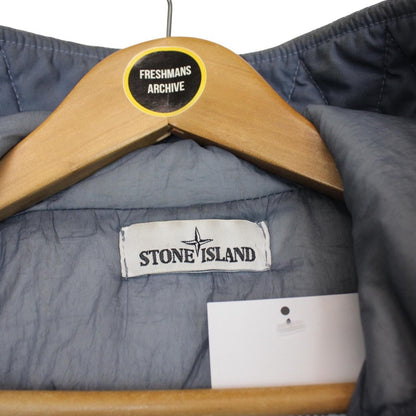 Stone Island AW 2019 Blue Garment Dyed Crinkle Reps NY Jacket