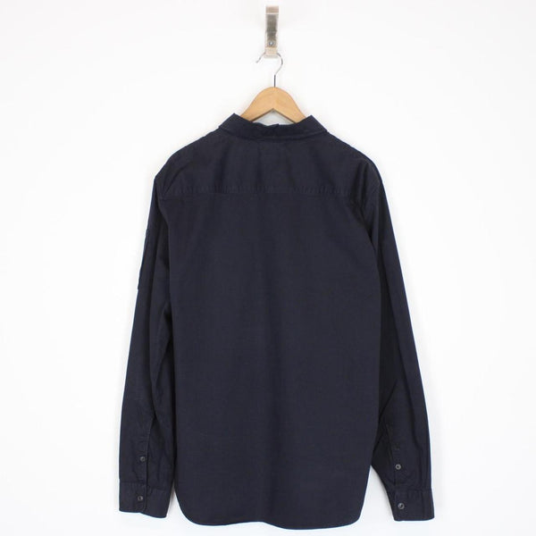 CP Company Navy Blue Full Zip Goggle Overshirt Jacket