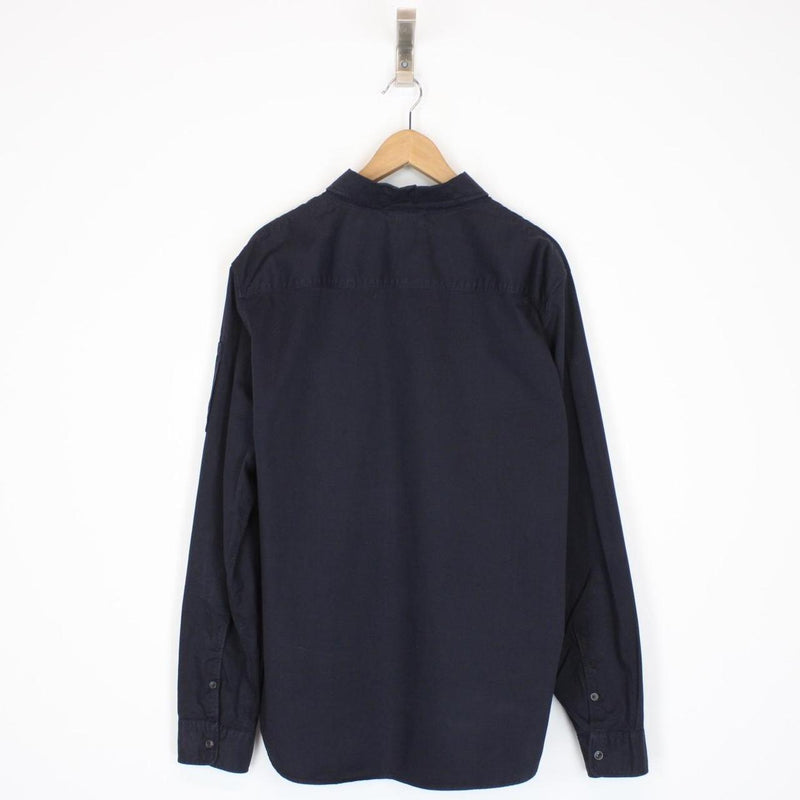 CP Company Navy Blue Full Zip Goggle Overshirt Jacket