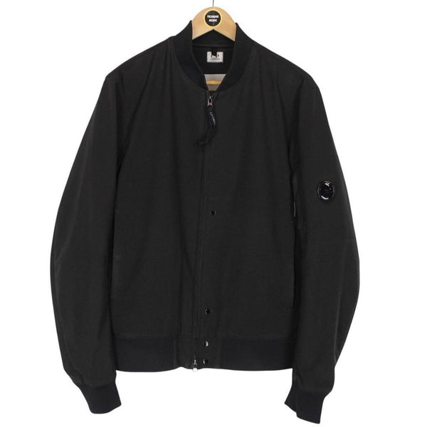 CP Company Black Full Zip Nylon Lens Bomber Jacket