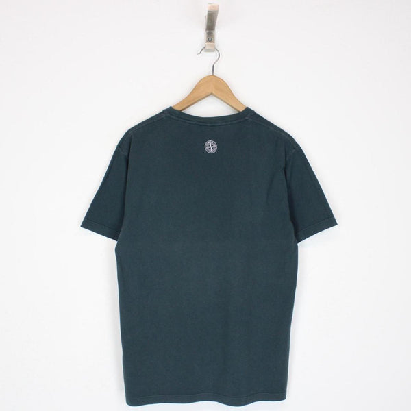 Stone Island Petrol Green Short Sleeve Logo Print Cotton T-Shirt