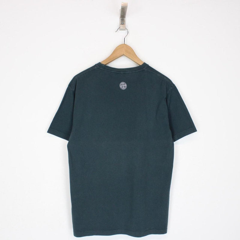 Stone Island Petrol Green Short Sleeve Logo Print Cotton T-Shirt