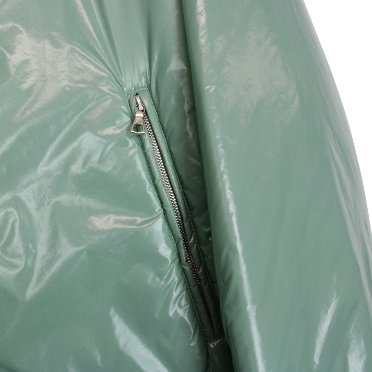 Dries Van Noten Green Nylon Crinkle Full Zip Jacket