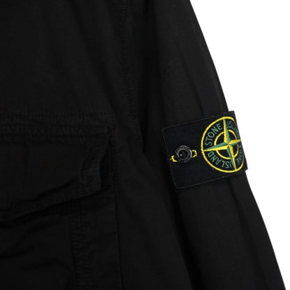 Stone Island SS 2019 Black Full Zip Cotton Overshirt Jacket