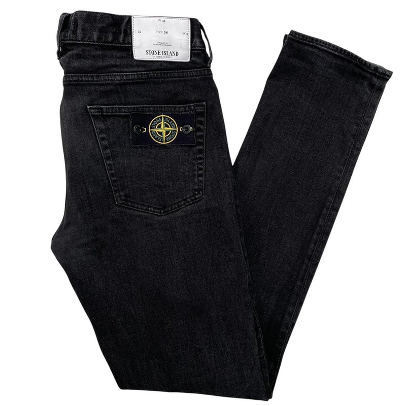 Stone Island SS 2017 Black Skinny Fit Denim Jeans