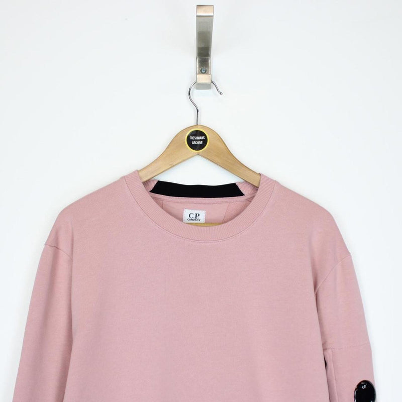 CP Company Rose Pink Cotton Lens Sweatshirt Jumper