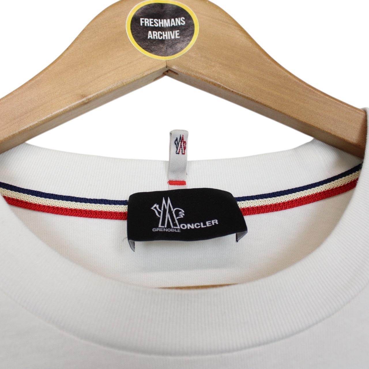Moncler Grenoble Maglia Cream and Black Short Sleeve T-Shirt