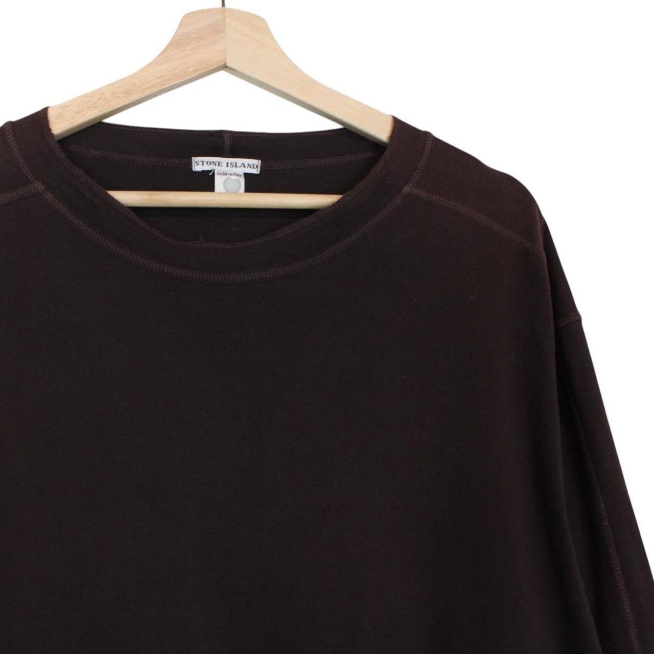 Vintage Stone Island AW 2002 Brown Lightweight Cotton Sweatshirt