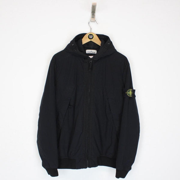 Stone Island AW 2019 Navy Blue Comfort Tech Composite Hooded Jacket