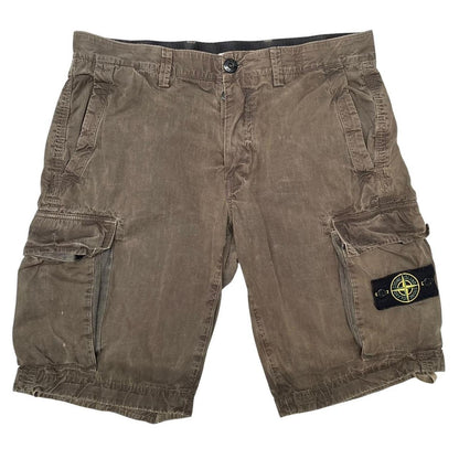 Stone Island SS 2012 Khaki Green Bermuda Cotton Cargo Shorts
