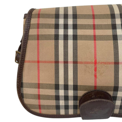 Vintage 90s Burberry Tan Brown Nova Check Shoulder Bag