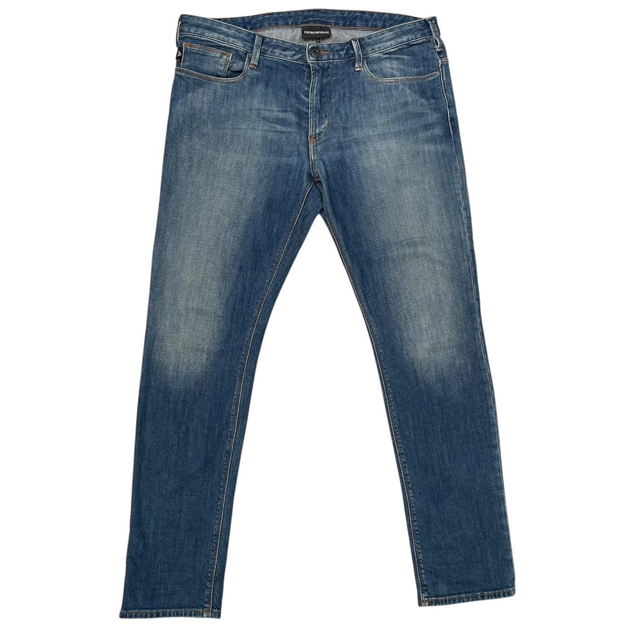 Armani Jeans Navy Blue Tapered Fit Denim Jeans