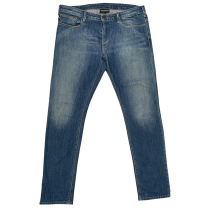 Armani Jeans Navy Blue Tapered Fit Denim Jeans