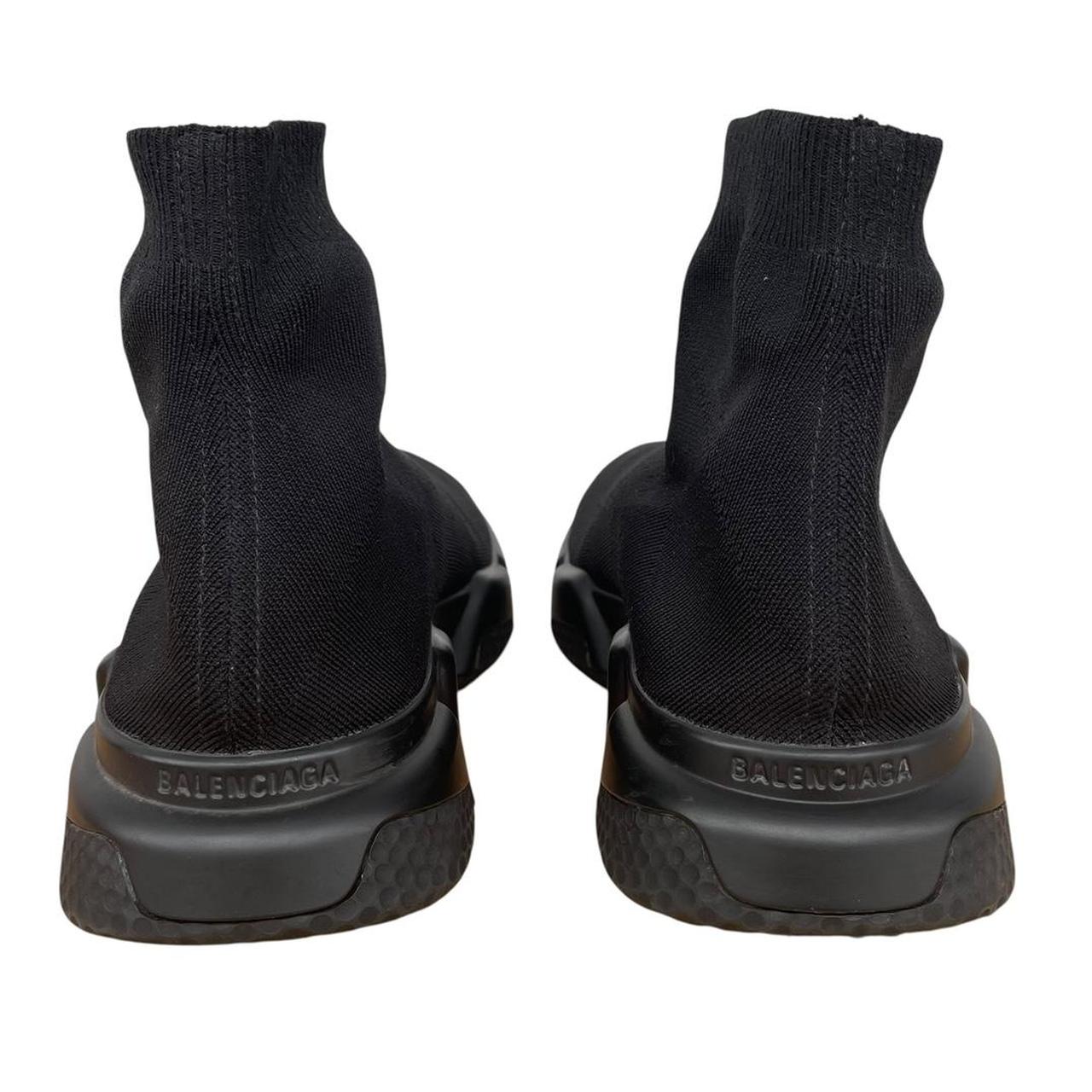 Balenciaga Speed LT Black and White Cotton Trainers