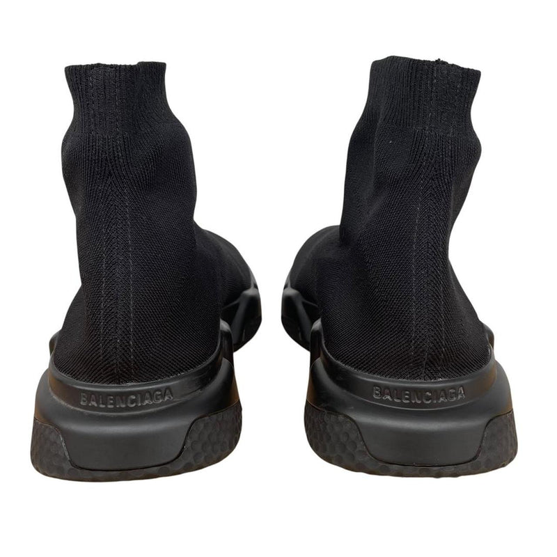Balenciaga Speed LT Black and White Cotton Trainers