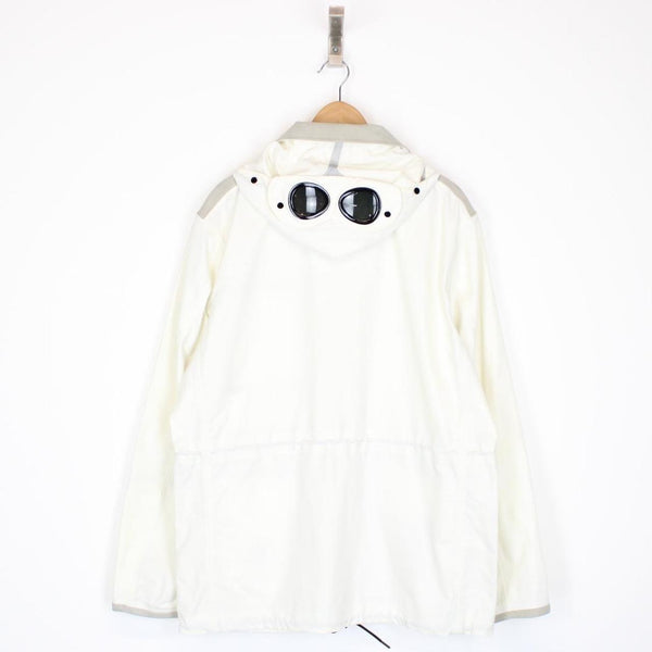 CP Company Ventile White La Mille Full Zip Goggle Jacket