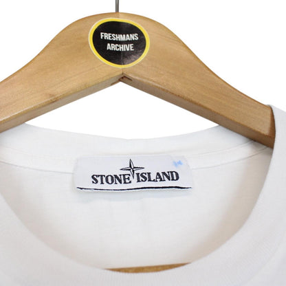 Stone Island AW 2021 White Long Sleeve Compass T-Shirt