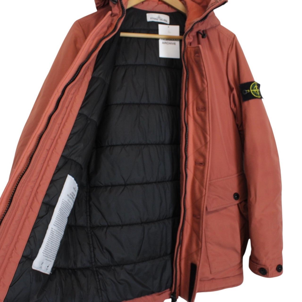 Stone Island AW 2019 Orange Micro Reps Primaloft Hooded Jacket