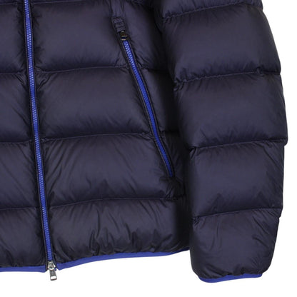 Moncler Chauvon Navy Blue Full Zip Hooded Down Jacket