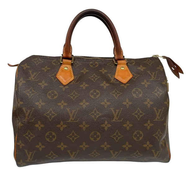 Louis Vuitton beige and brown monogram coated canvas shopping tote with padlock detail.