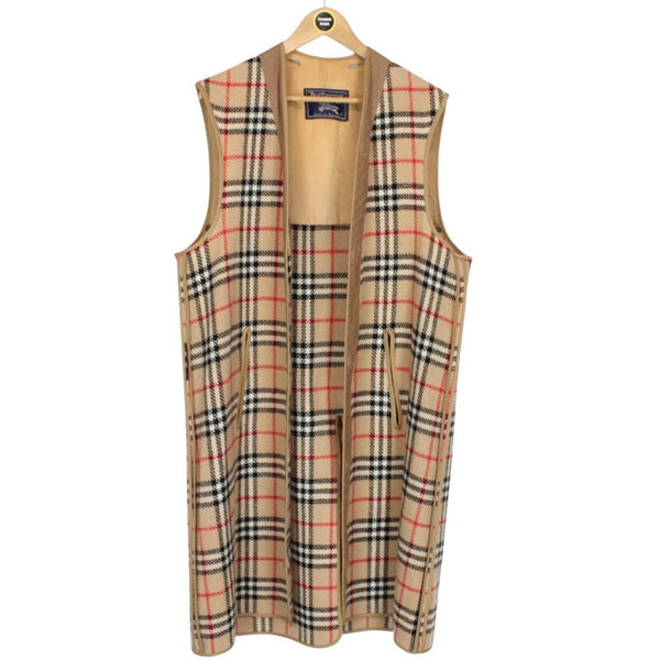 Vintage 90s Burberry Beige Nova Check Trench Coat Removable Lining