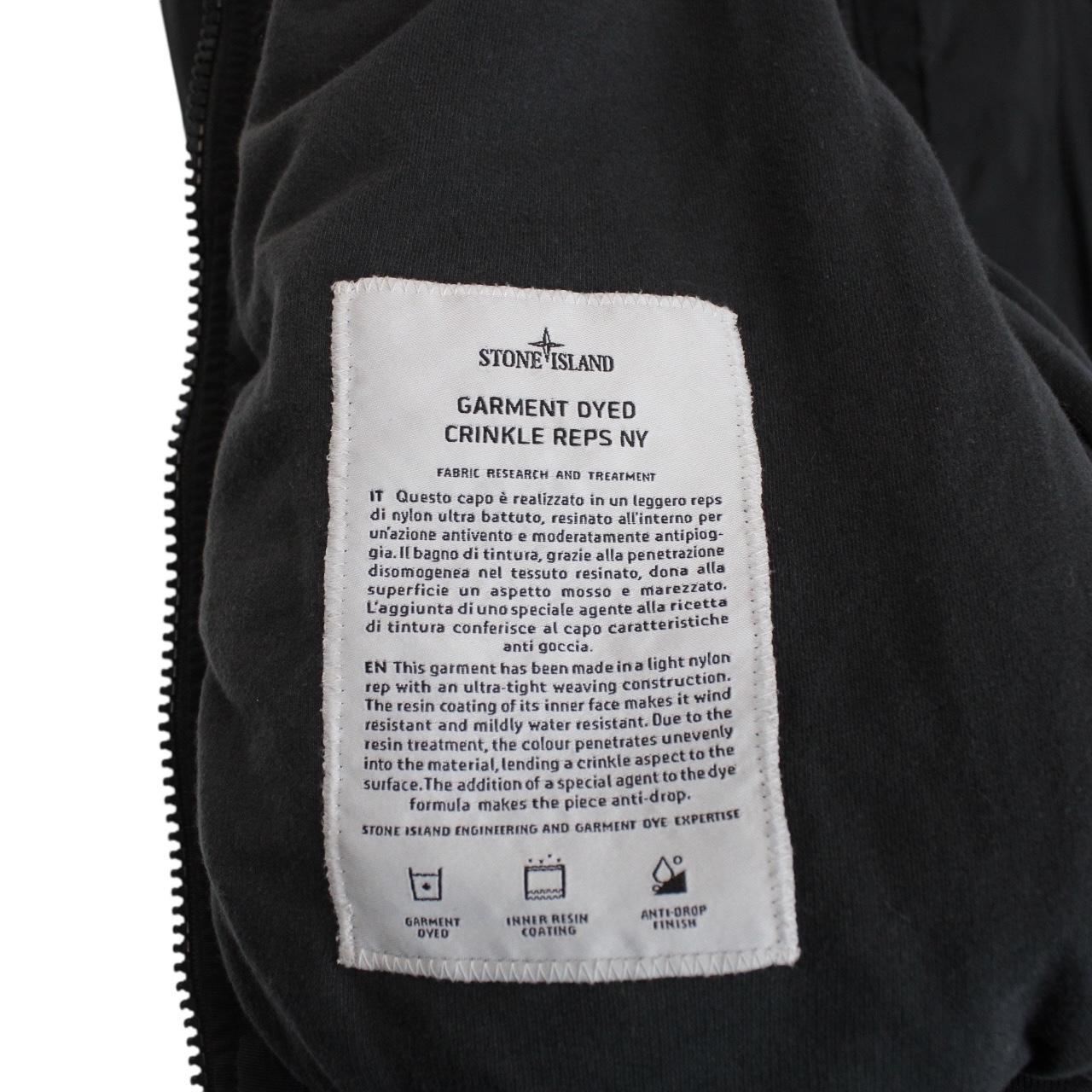 Stone Island AW 2016 Black Garment Dyed Crinkle Reps NY Bomber Jacket