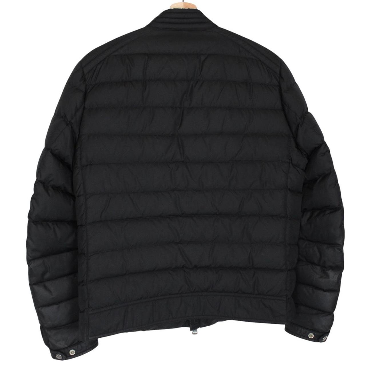 Moncler Amiot Black Full Zip Biker Down Jacket