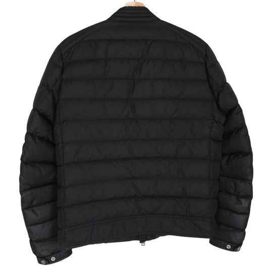 Moncler Amiot Black Full Zip Biker Down Jacket