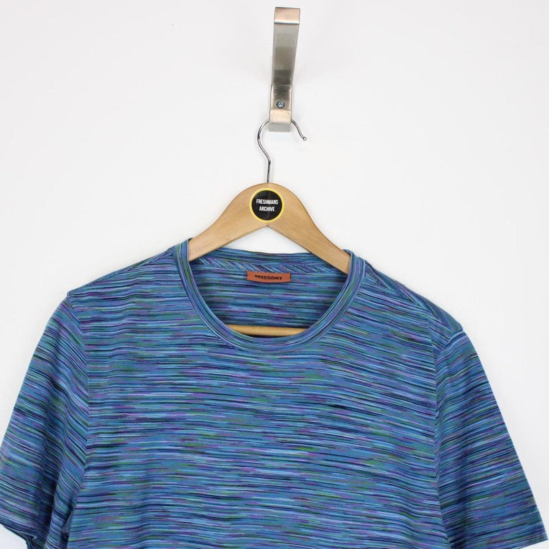 Missoni Multicoloured Striped Short Sleeve Cotton T-Shirt
