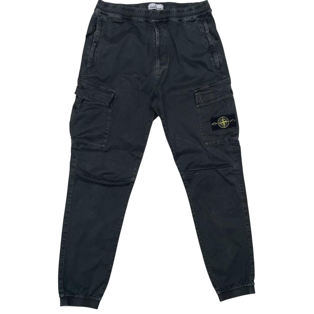 Stone Island AW 2021Black RE-T Fit Cargo Trousers