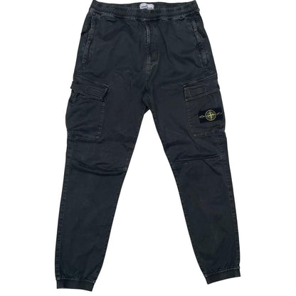 Stone Island AW 2021Black RE-T Fit Cargo Trousers