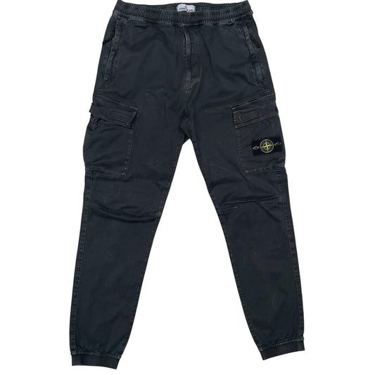 Stone Island AW 2021Black RE-T Fit Cargo Trousers