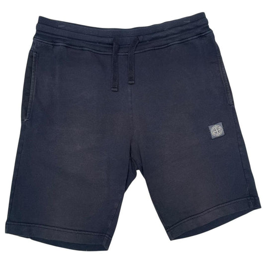 Stone Island SS 2016 Navy Blue Compass Logo Cotton Jogger Shorts