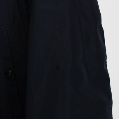 Burberry London Navy Blue Full Zip Nylon Bomber Jacket