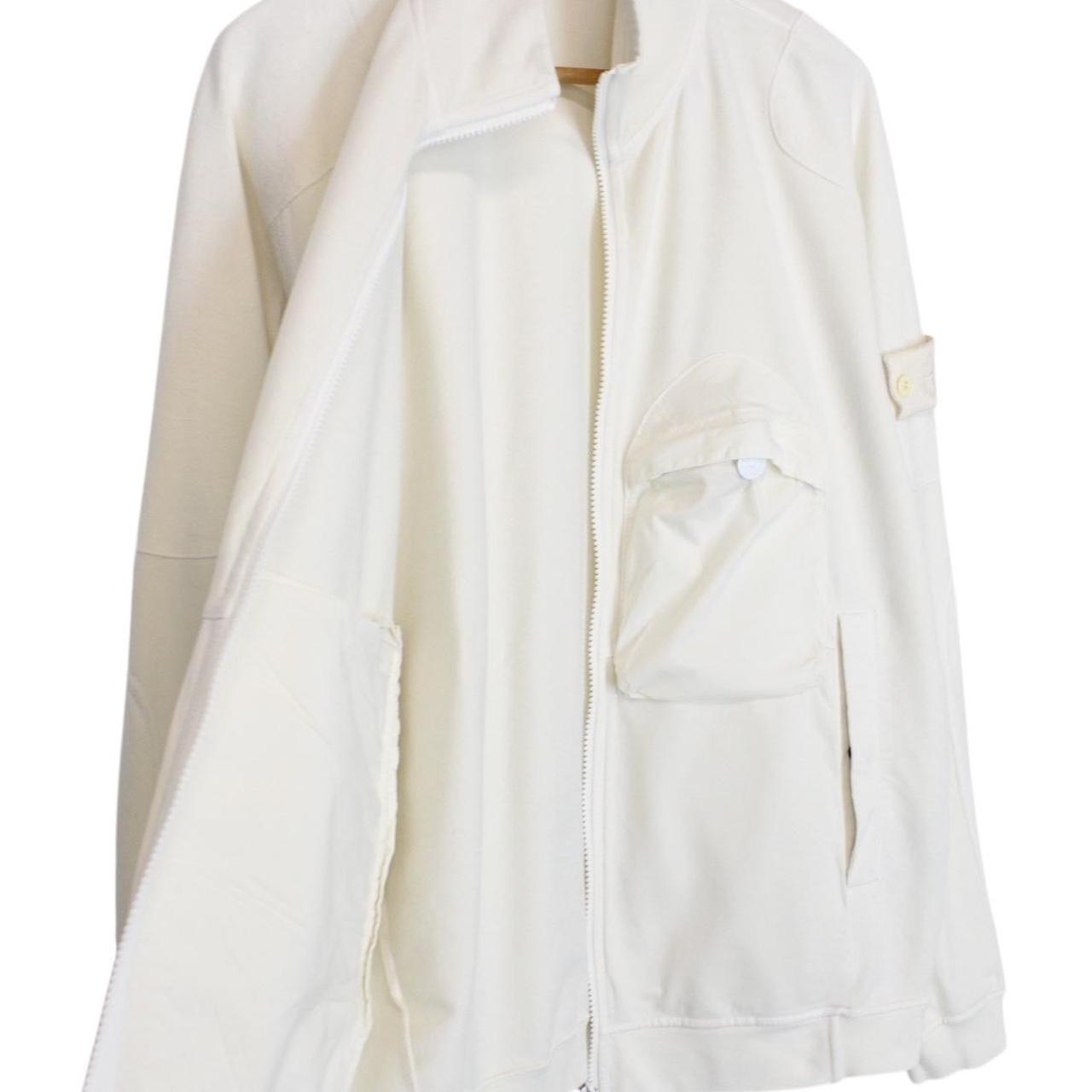 Stone Island Ghost SS 2018 Cream Cotton Full Zip Sweatshirt Jumper