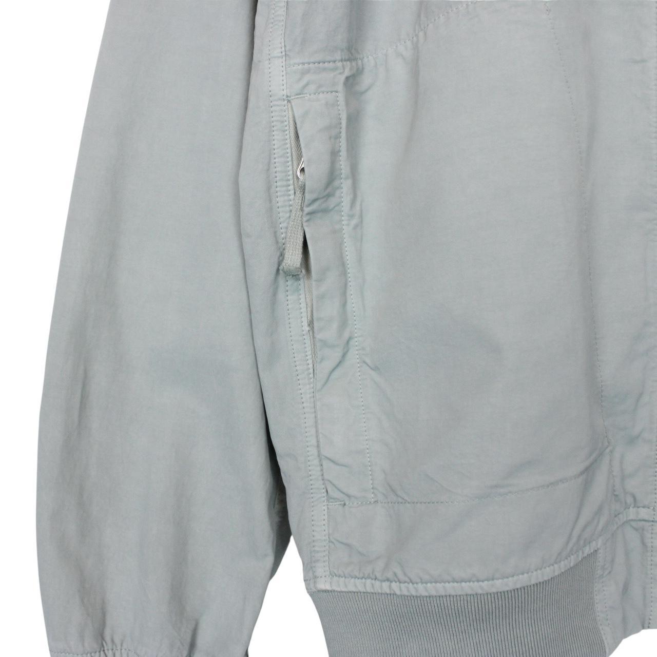 Stone Island SS 2023 Blue Cupro Cotton Twill-TC Bomber Jacket