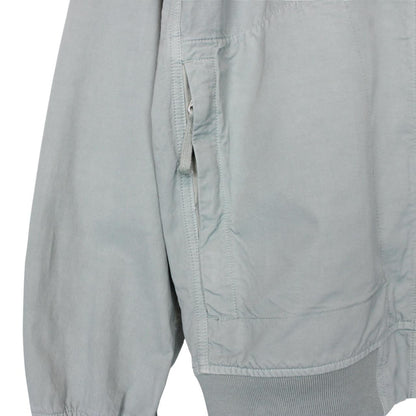 Stone Island SS 2023 Blue Cupro Cotton Twill-TC Bomber Jacket
