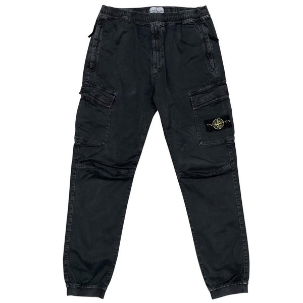 Stone Island AW 2021 Black RE-T Fit Cargo Trousers