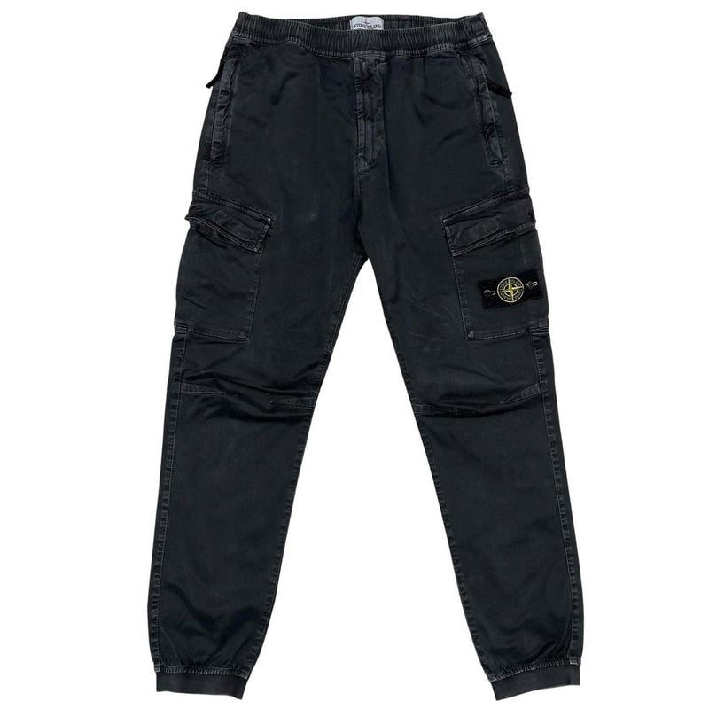 Stone Island AW 2021 Black RE-T Fit Cargo Trousers