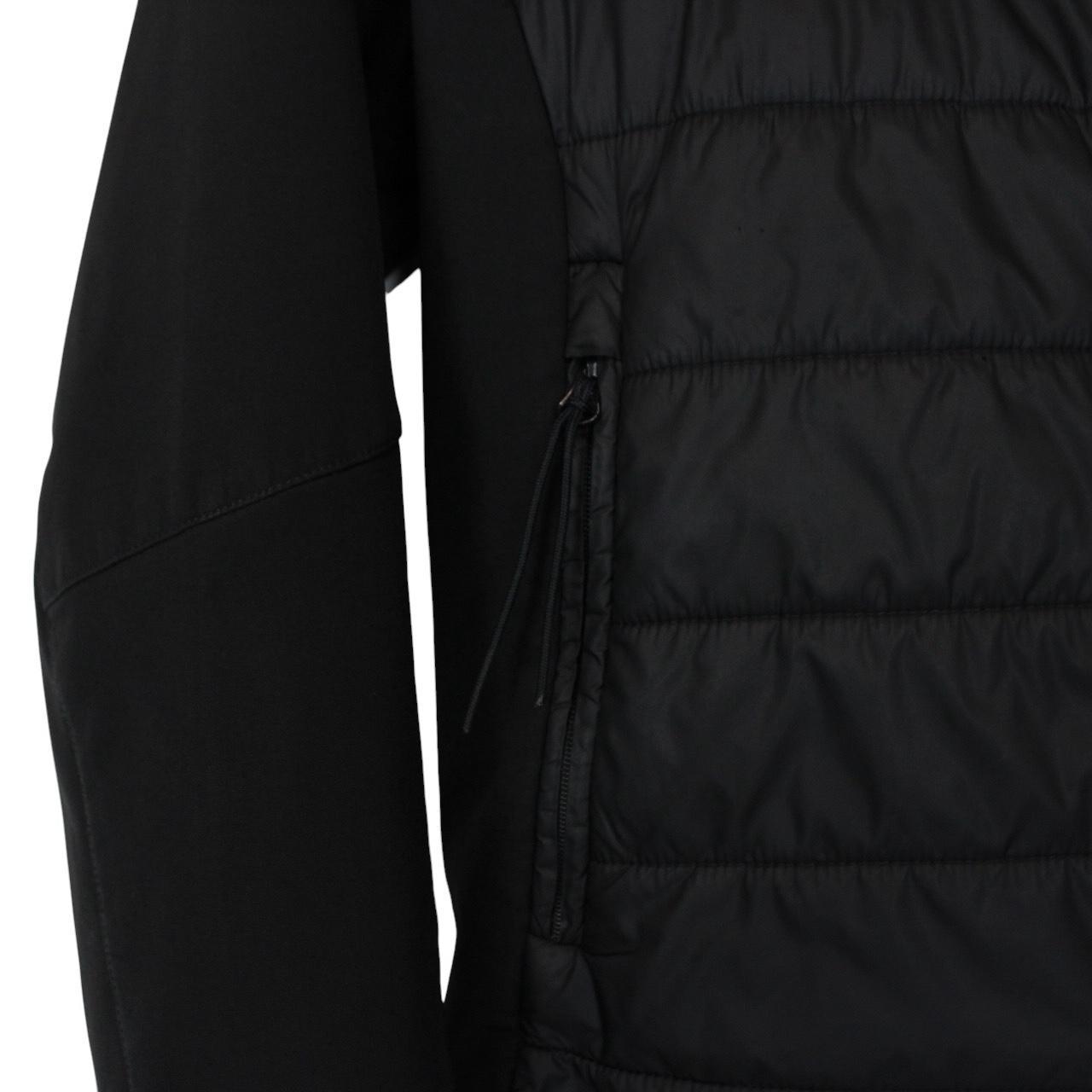CP Company Black Full Zip Hybrid Quilted Soft Shell Goggle Jacket