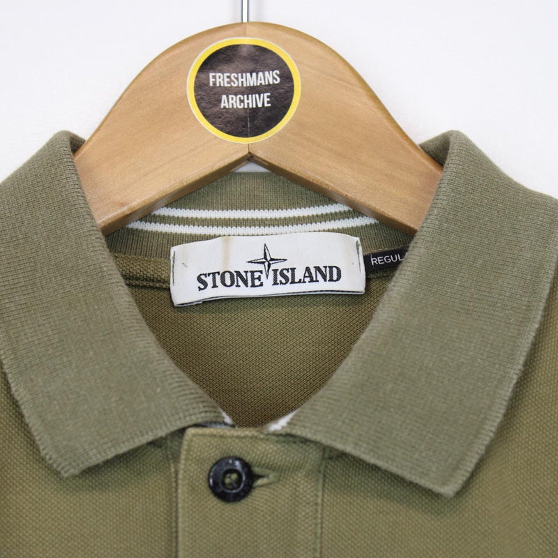 Stone Island SS 2017 Green Short Sleeve Compass Polo Shirt